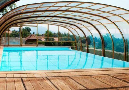 سقف متحرک پلی کربنات استخر