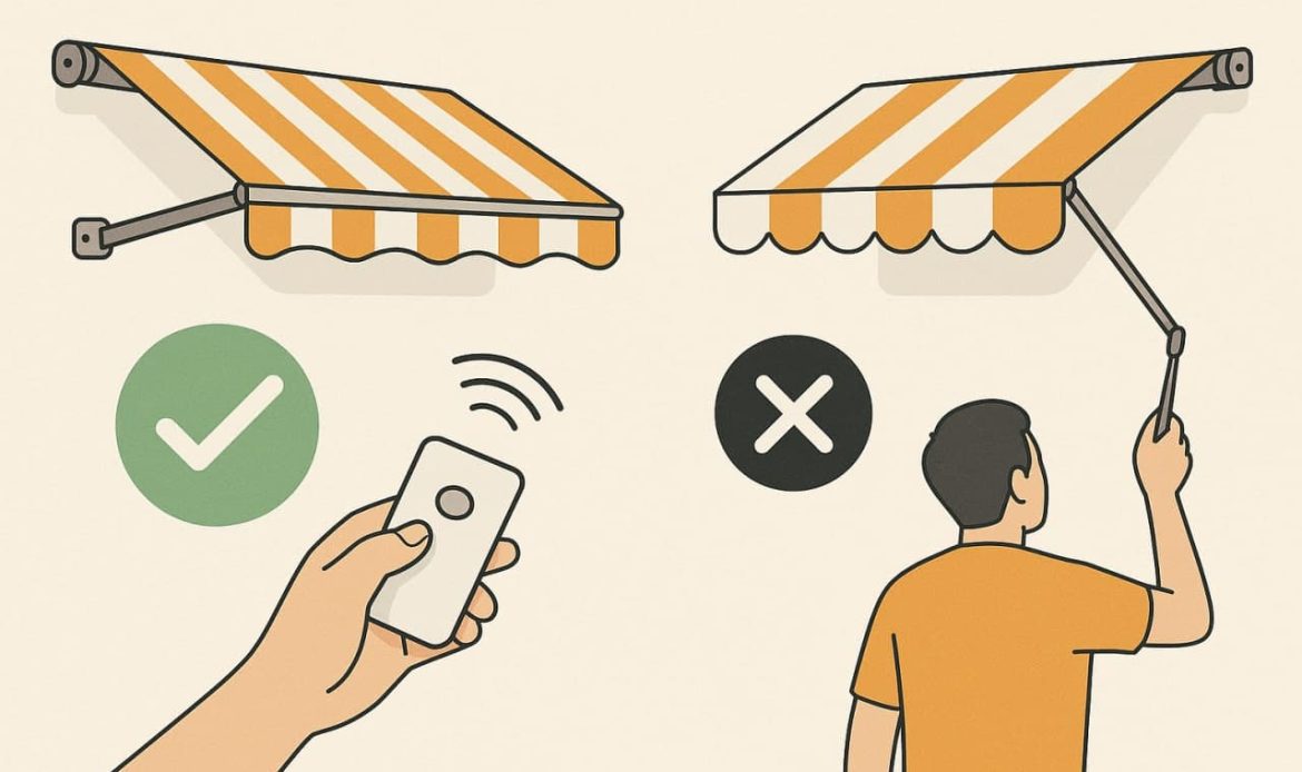 مزایای سایبان برقی نسبت به سایبان دستی