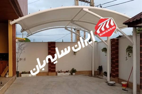 سایبان پایه فلزی ماشین